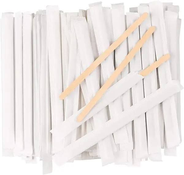 Мішалка дерев'яна в інд.упаковці 14см 800шт/уп